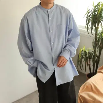 와이셔츠 [이지케어] 엑스트라 루즈 옥스 밴드 카라 셔츠 M