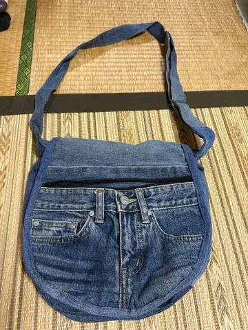 데님 숄더백