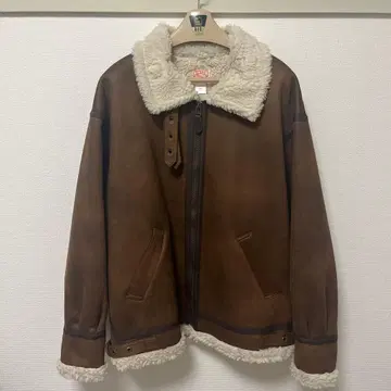 HINSON 페이크 무스탕 B-3 자켓 브라운 L