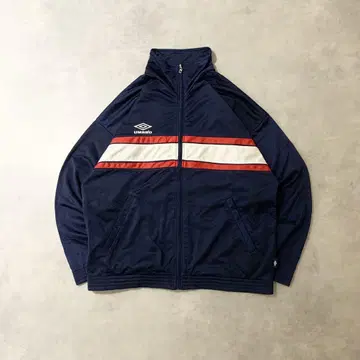 90s 구제 의류 UMBRO 트랙 자켓 자수 풀 집업 네이비 DB431