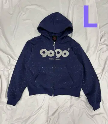 9090 girl OG Logo Glitter Hoodie