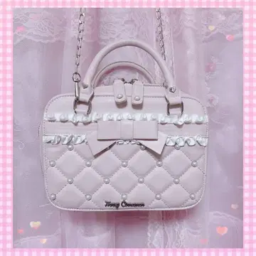 Honey Cinnamon 핑크 퀼팅 숄더백 양산형