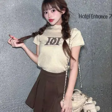 다리치 하이웨스트 박스 플리츠 스커트 M 사이즈