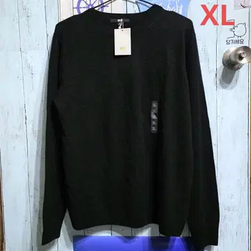 유니클로 캐시미어 크루넥 스웨터 블랙 xl