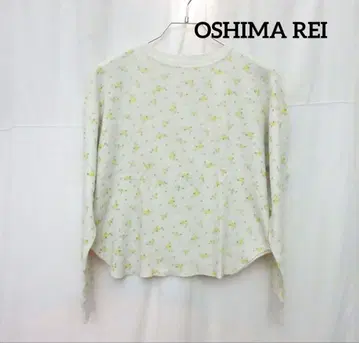 OSHIMA REI 오오시마레이 와플 티셔츠 긴팔 꽃무늬