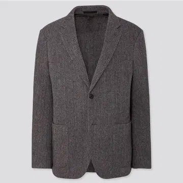 UNIQLO 트위드 헤링본 테일러드 자켓 울 혼방