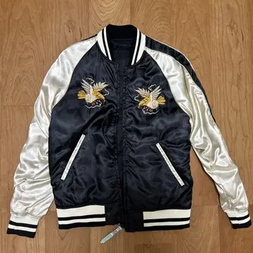 [ 클리닝 완료 ] ALPHA INDUSTRIES 스카잔 일본제 학 자수