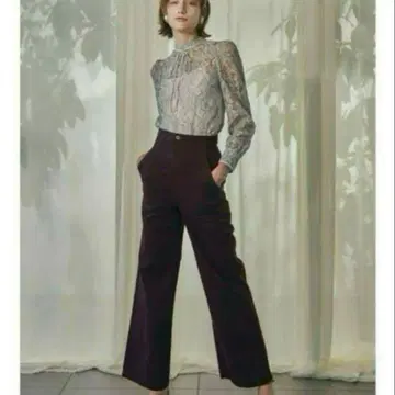백 레이스업 와이드 팬츠 릴리 브라운 Lilybrown