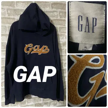 GAP 남성용 XL 후드티 스크립트 필기체 로고 파일 자수 로고 갭