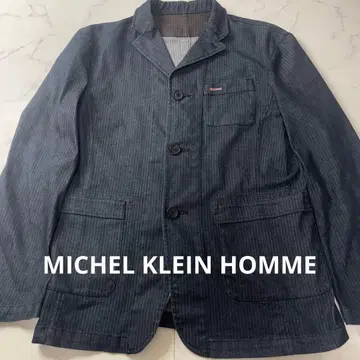 MICHEL KLEIN HOMME 스트라이프 테일러드 자켓