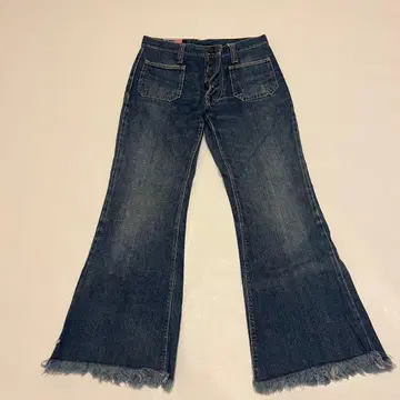 BOBSON 빈티지 부츠컷 플레어 데님 프린지 M 사이즈 Y2K