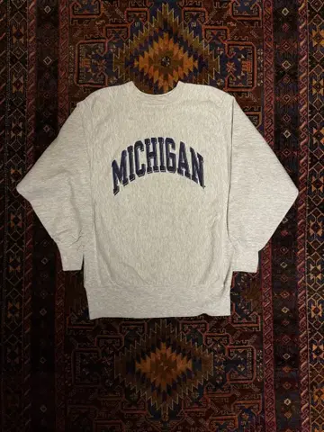 90s Champion reverse weave MICHIGAN 그레이