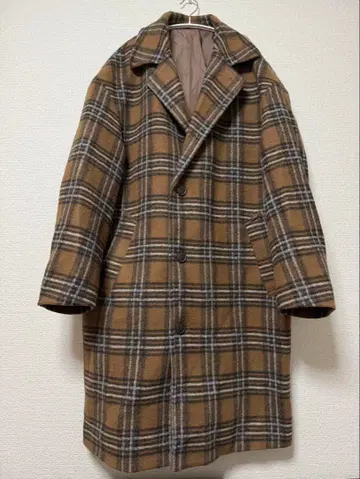 NIKO AND - 브라운 계열 체크 체스터 코트