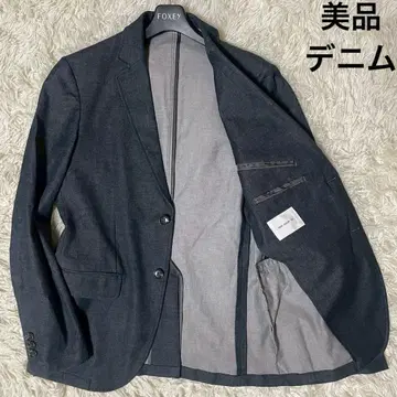 새상품급 데님 다케오 키쿠치 테일러드 자켓 워셔블 수트 싱글 2B