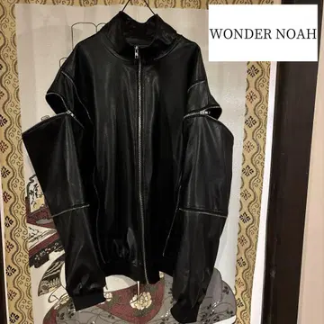새상품급 WONDER NOAH 가죽 자켓 프리 사이즈 블랙