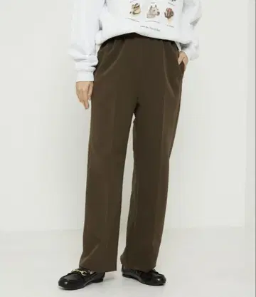 센터 프레스 이지 팬츠 브라운