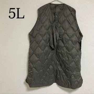 롱 다운 베스트 퀼팅 다운 베스트 세탁 가능 경량 5L 빅 사이즈