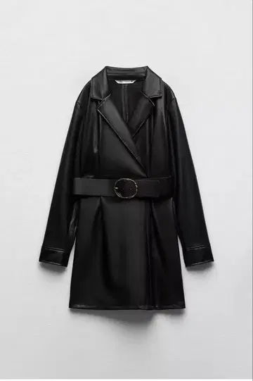 ZARA 인조 가죽 블레이저 원피스
