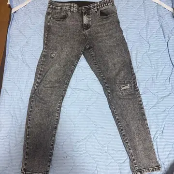 RETG 데미지 가공 슬림핏 데님 팬츠