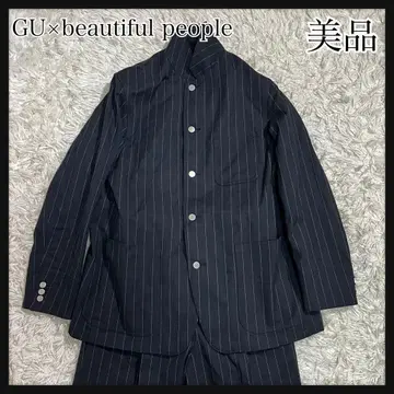 GU x beautiful people 스트라이프 캐주얼 수트