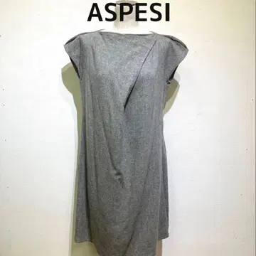 ASPESI 슬리브리스 원피스 오버롤 스커트 이탈리아제 캐시미어