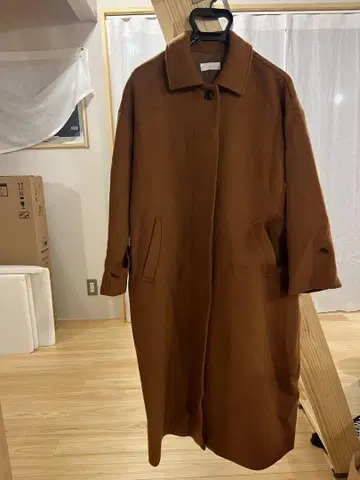 브라운 롱 코트 카구레 kagure