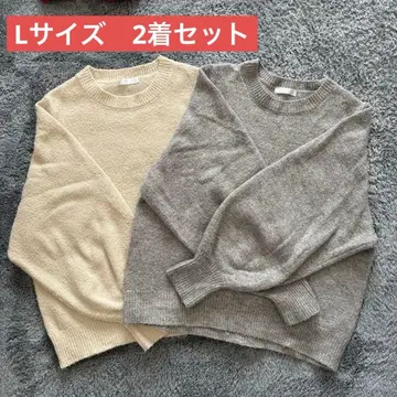 드레스키프 DRESKIP 아이보리 그레이 스웨터 2벌 세트 L