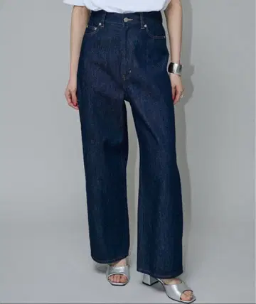 Aunt Marie's 하이웨스트 와이드 데님