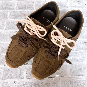 agawd select Color Cord Sneakers 경량 브라운