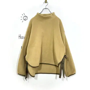 유니클로 화이트 마운티니어링 플리스 풀오버 (L) 리본 무지
