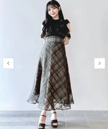 NOMAE 노마에 바이컬러 리본 도킹 원피스 블랙
