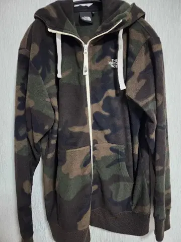 THE NORTH FACE 지퍼 후드티 플리스 카모플라쥬 L