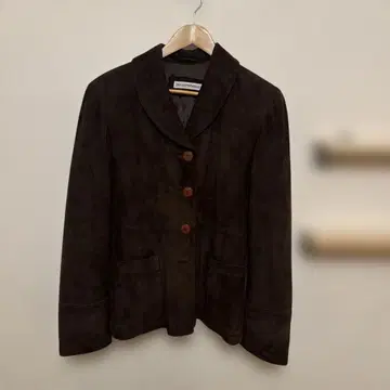 Emporio Armani 천연 가죽 자켓 사이즈 42 브라운