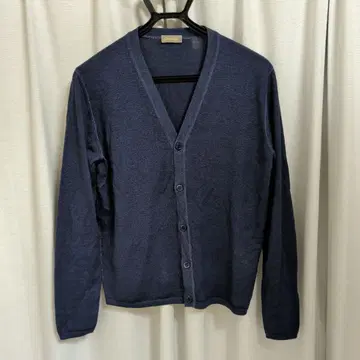 Cruciani 울 가디건 46 네이비 블루