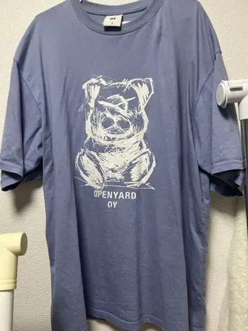 OY 곰 프린트 T셔츠 블루
