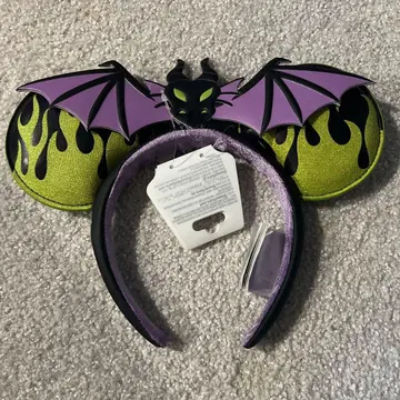 택 포함 새상품 말레피센트 상하이 디즈니 머리띠 빌런즈