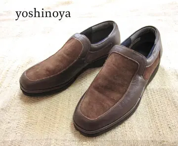 [새상품급] 긴자 yoshinoya 브라운 스웨이드 슬립온