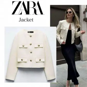 ZARA 자라 노카라 자켓 골드 버튼 XS