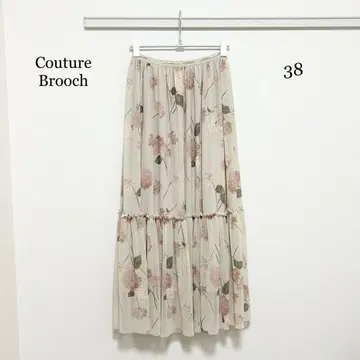 0528 쿠튀르 브로치 튤 롱 스커트 38 사이즈