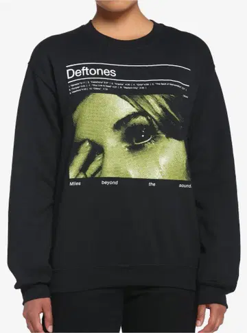Deftones OHMS 그래픽 맨투맨 S 블랙