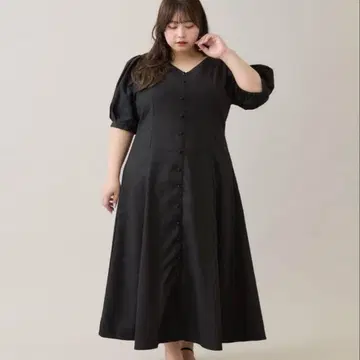 루이오시 린넨 원피스 블랙 3L 완판템