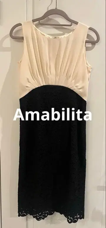 새상품급 Amabilita 아마빌리타 바이컬러 타이트 드레스 일본제