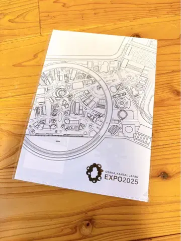 EXPO 2025 회장도 A4 클리어 파일 블랙 미야쿠미야쿠 포함