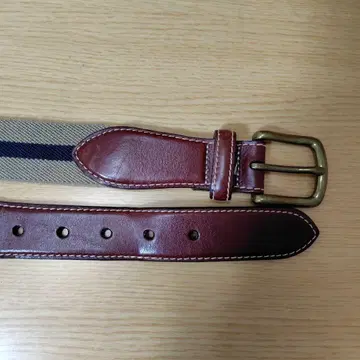 스트라이프 캔버스 벨트