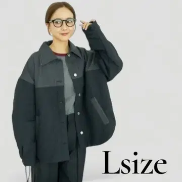 시마무라 다나카 리나 데님 절개 퀼팅 자켓 L