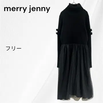 메리제니 블랙 긴팔 니트 원피스 절개 니트 롱 원피스