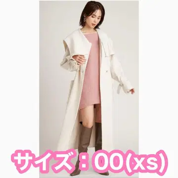 스나이델 snidel 빅 칼라 리버 코트 아이보리 아우터