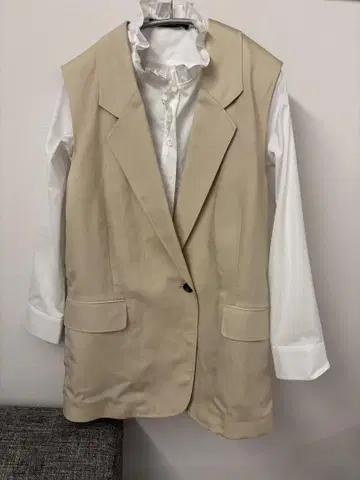 COMPTOIRS COTONNIERS 베이지 긴팔 셔츠 XS 유니클로