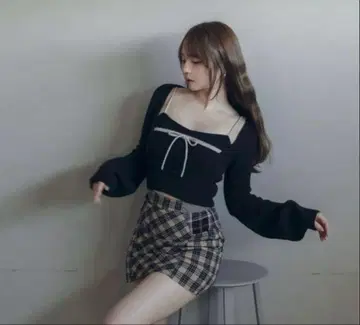 안도 마리 나탈리 리본 세트 블랙