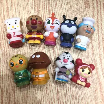 호빵맨 물놀이 인형 손가락 인형 소프트 비닐 9개 세트